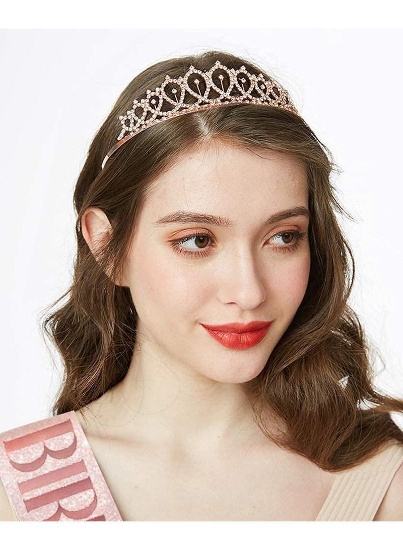 MARGOUN Birthday Girl Sash and Rhinestone Diamond Tiara Set Girls Women Birthday Decoration Party Supplies - Image 5