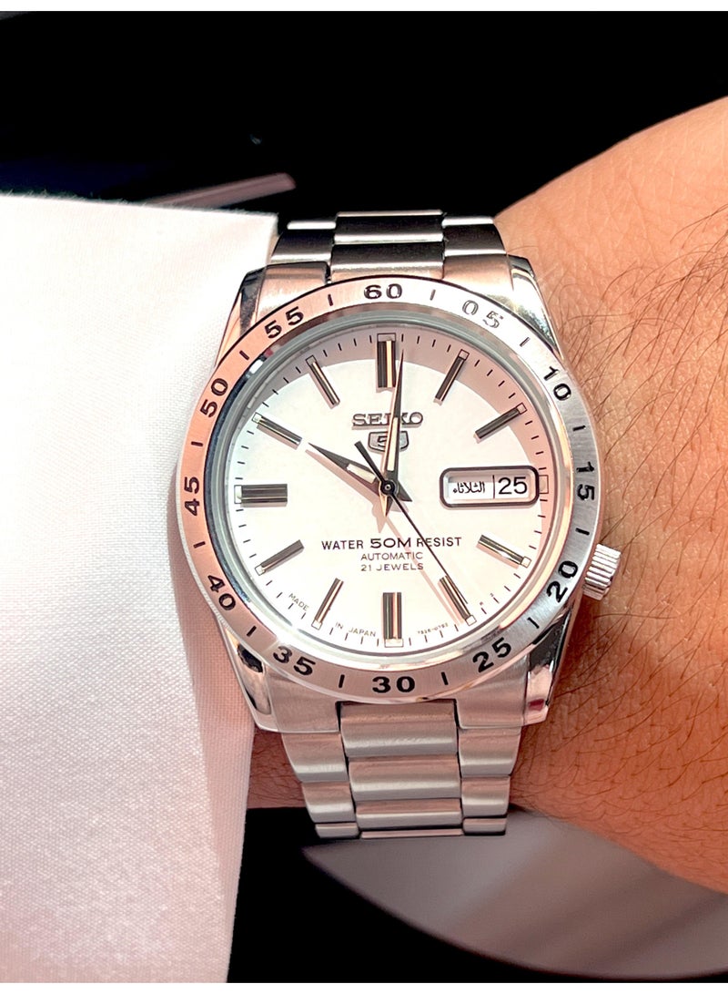 Seiko 5 SNKD97J1 Automatic White Dial Stainless Steel Men’s Watch - Image 2