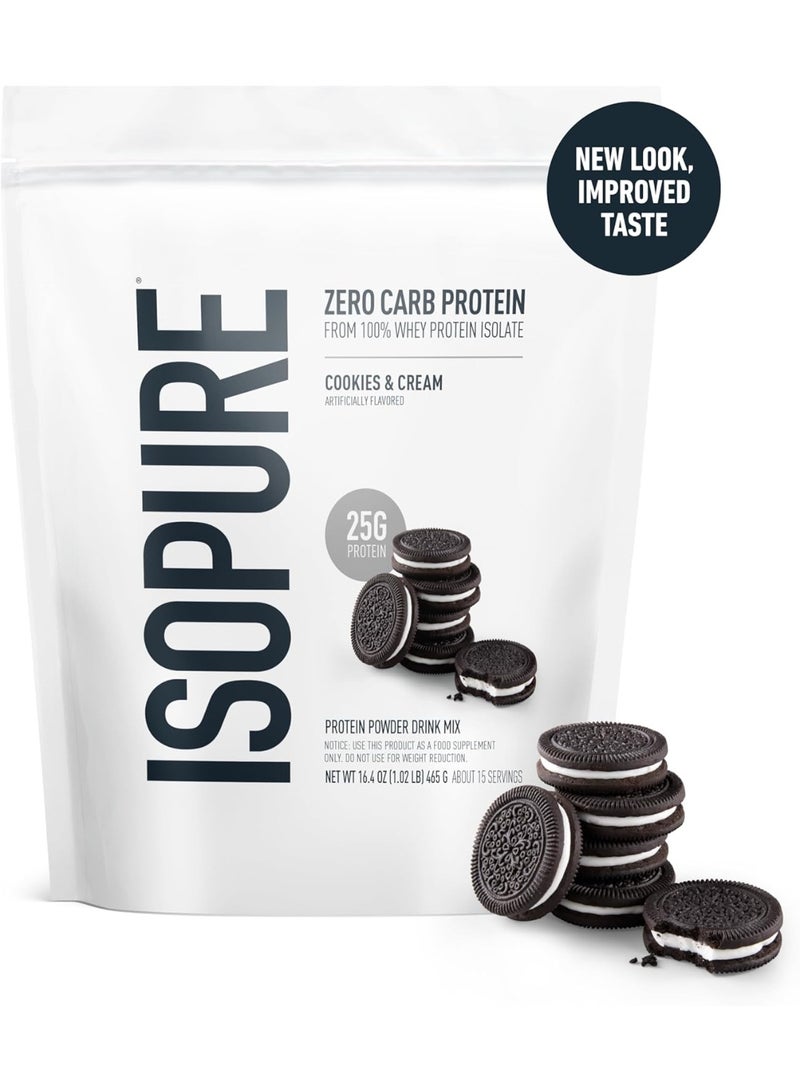 آيزوبيور مسحوق بروتين مصل اللبن المعزول النقي 100% من إيزوبور، خالٍ من الكربوهيدرات، خالٍ من اللاكتوز، خالٍ من الغلوتين، مع فيتامينات، بنكهة الكوكيز والكريمة، 25 غرام من البروتين لكل حصة، 1 رطل، 15 حصة (قد يختلف شكل العبوة) - Image 2