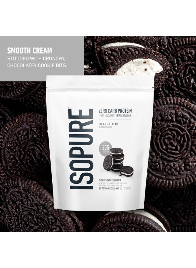 آيزوبيور مسحوق بروتين مصل اللبن المعزول النقي 100% من إيزوبور، خالٍ من الكربوهيدرات، خالٍ من اللاكتوز، خالٍ من الغلوتين، مع فيتامينات، بنكهة الكوكيز والكريمة، 25 غرام من البروتين لكل حصة، 1 رطل، 15 حصة (قد يختلف شكل العبوة) - Image 3