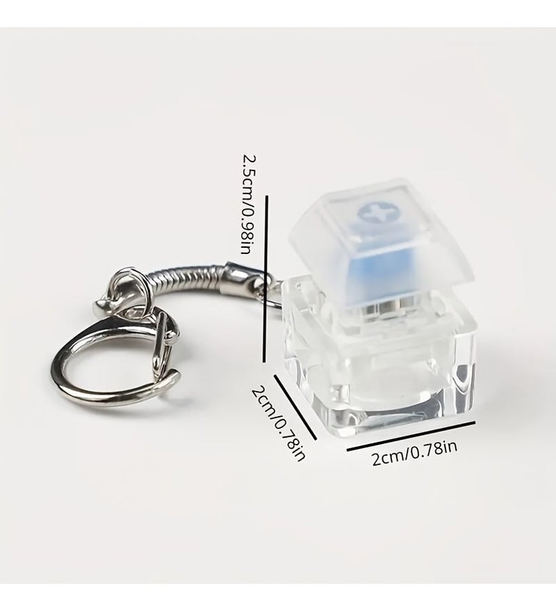 Red Mechanical Keyboard Keycap Keychain Fingertip Pendant - Image 5