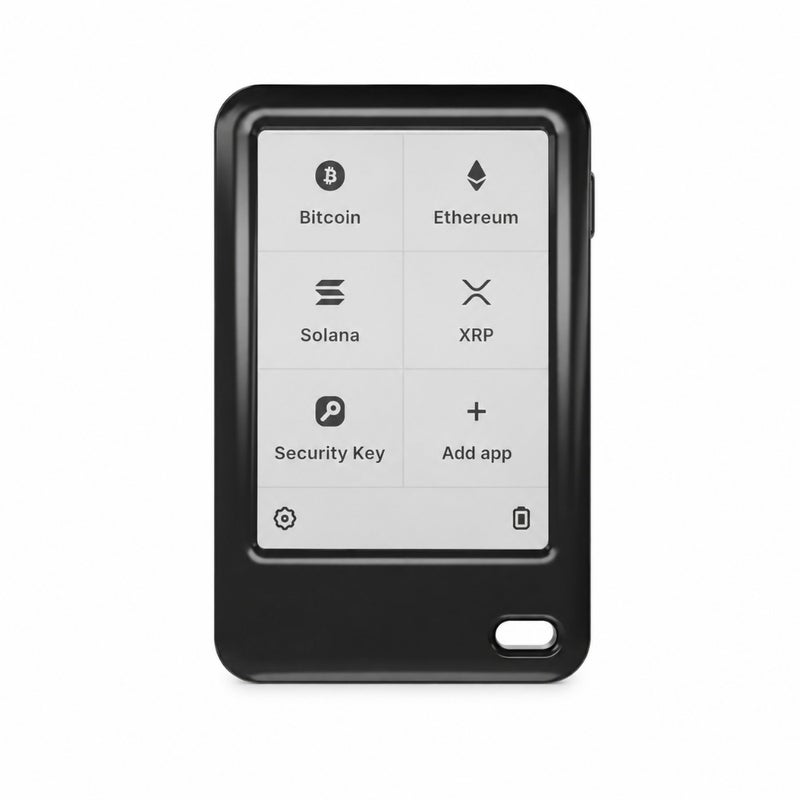 Nano Gen5 - توقيع محفظة تشفير مرحة تعمل باللمس للاستخدام اليومي، هيكل من الألومنيوم، لمسة نهائية سوداء غير لامعة، شاشة لمس بديهية 2.8 مع نسخة احتياطية خاصة وحماية من الاحتيال - Image 1