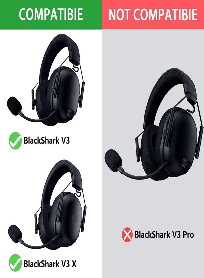 وسادات أذن جل تبريد ووسادات أذن بديلة من إسفنج الميكروفون لسماعة الألعاب اللاسلكية Razer BlackShark V3 / V3X المزودة بخاصية إلغاء الضوضاء النشط (لا تتوافق مع سماعة Razer BlackShark V3 Pro). - Image 2