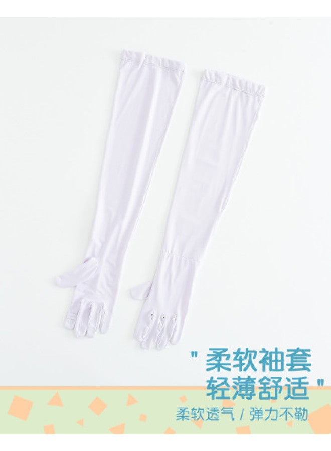 Bumblebee Parent-child Large Kids' Ice Sleeves With Finger Covers - Breathable Sun Protection Arm Sleeves For Driving, Outdoor Sports, Cycling & Windproof Use - Image 1