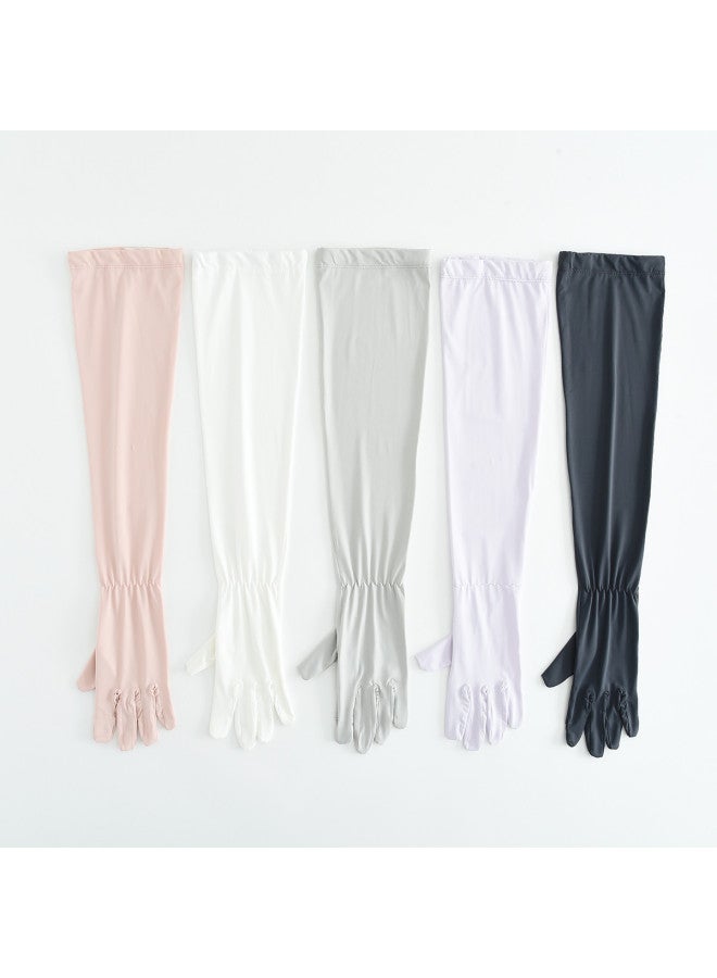 Bumblebee Parent-child Large Kids' Ice Sleeves With Finger Covers - Breathable Sun Protection Arm Sleeves For Driving, Outdoor Sports, Cycling & Windproof Use - Image 3