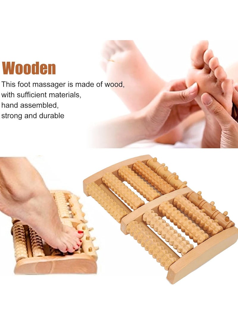 GGOOT Wooden Foot Massager Roller - Foot Pain Massager Tools, Relax and Relieve Plantar Fasciitis, Heel, Arch Pain, Muscle Aches Stress Relief Tool, Foot Deep Tissue Relax Massager Tool - Image 3