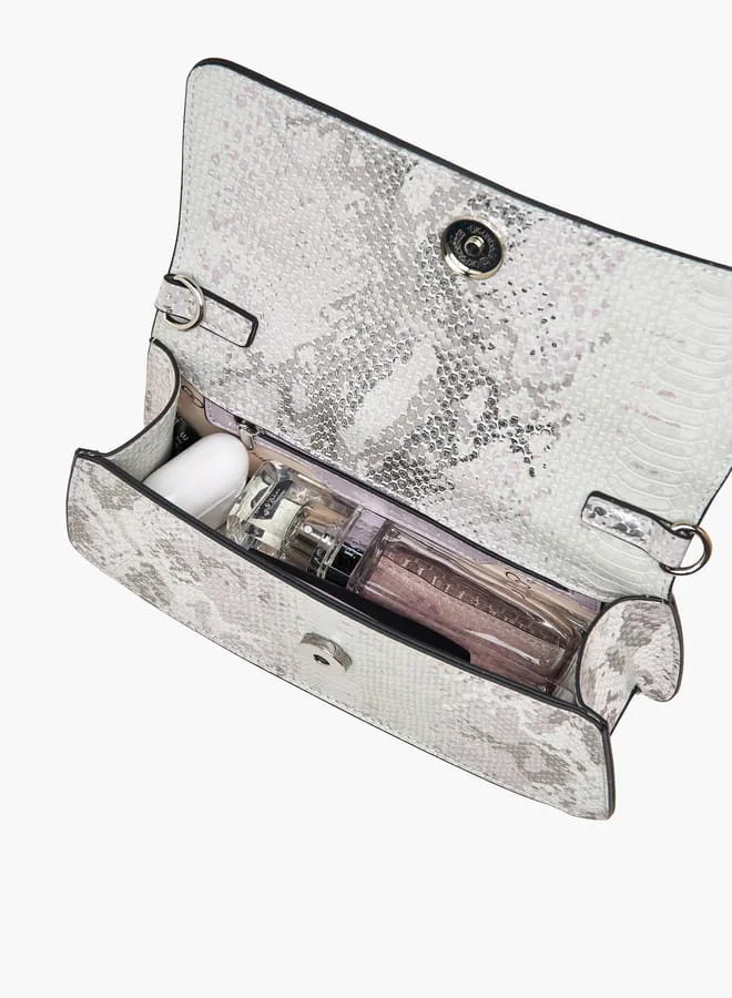 Celeste Women Animal Textured Crossbody Bag with Detachable Strap