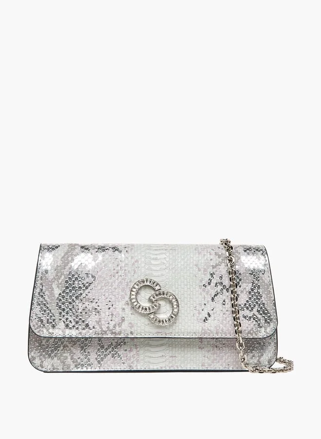 Celeste Women Animal Textured Crossbody Bag with Detachable Strap