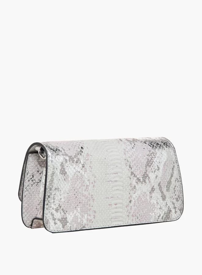 Celeste Women Animal Textured Crossbody Bag with Detachable Strap