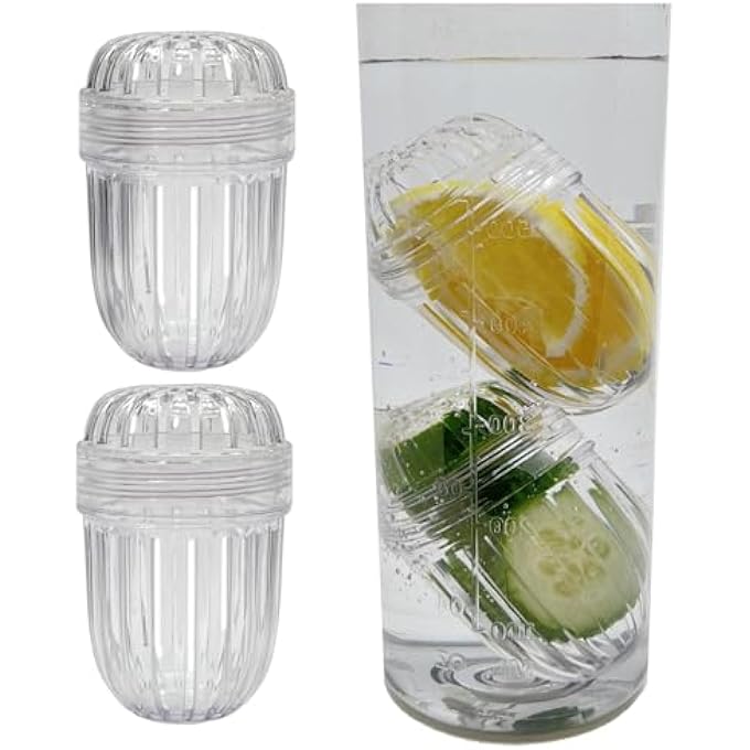 Azonee Tea Infuser Plastic Mesh Detachable Strainer Balls For Loose Leaf Tea Coffee Fruit Compatible With Stanley Hydro Flask Wide Mouth Bottles Transparent Diffuser With Lid 3Pcs - Image 3