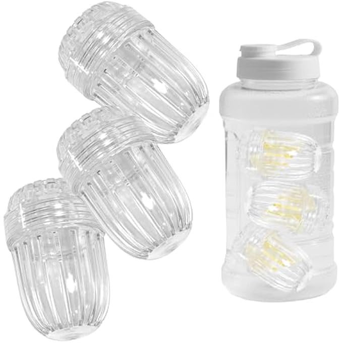 Azonee Tea Infuser Plastic Mesh Detachable Strainer Balls For Loose Leaf Tea Coffee Fruit Compatible With Stanley Hydro Flask Wide Mouth Bottles Transparent Diffuser With Lid 3Pcs - Image 1