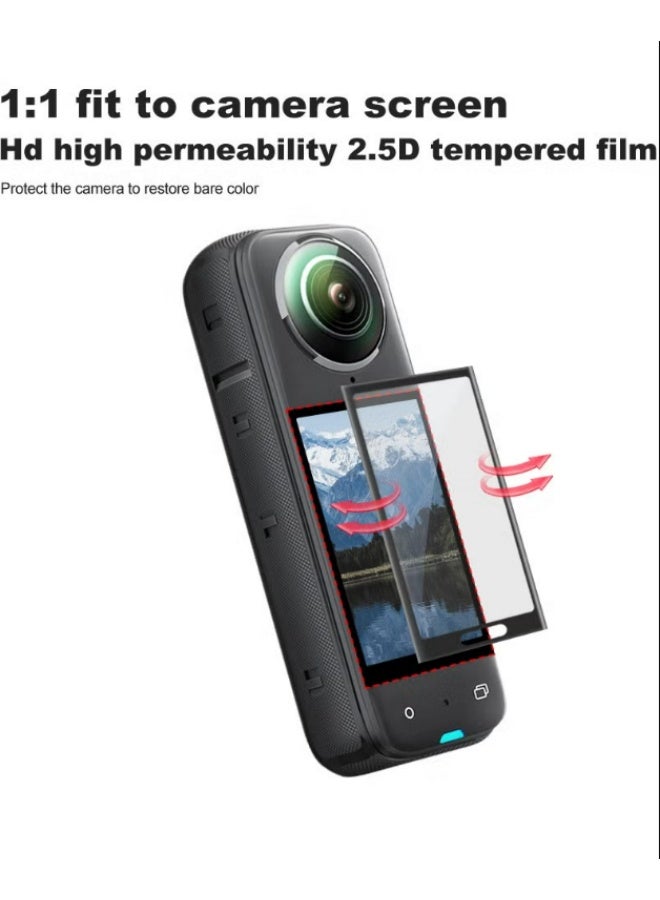 مجموعة ملحقات الكاميرا لكاميرا إنستا 360 X5 - واقيات العدسات، غطاء سيليكون، حقيبة كاميرا (أسود، للجنسين) - Image 5
