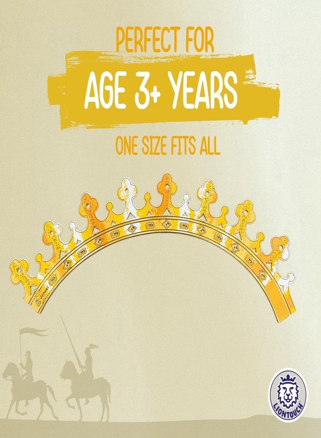 Liontouch - Gold King Crown for Kids & Toddler Boys | Adjustable Size with Velcro - Age 3+ | Royal Dress-Up Accessory for Costumes & Pretend Play | Safe & Durable Soft Foam - Image 4