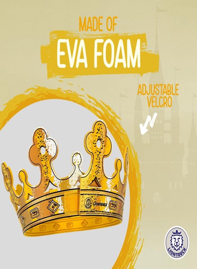 Liontouch - Gold King Crown for Kids & Toddler Boys | Adjustable Size with Velcro - Age 3+ | Royal Dress-Up Accessory for Costumes & Pretend Play | Safe & Durable Soft Foam - Image 3