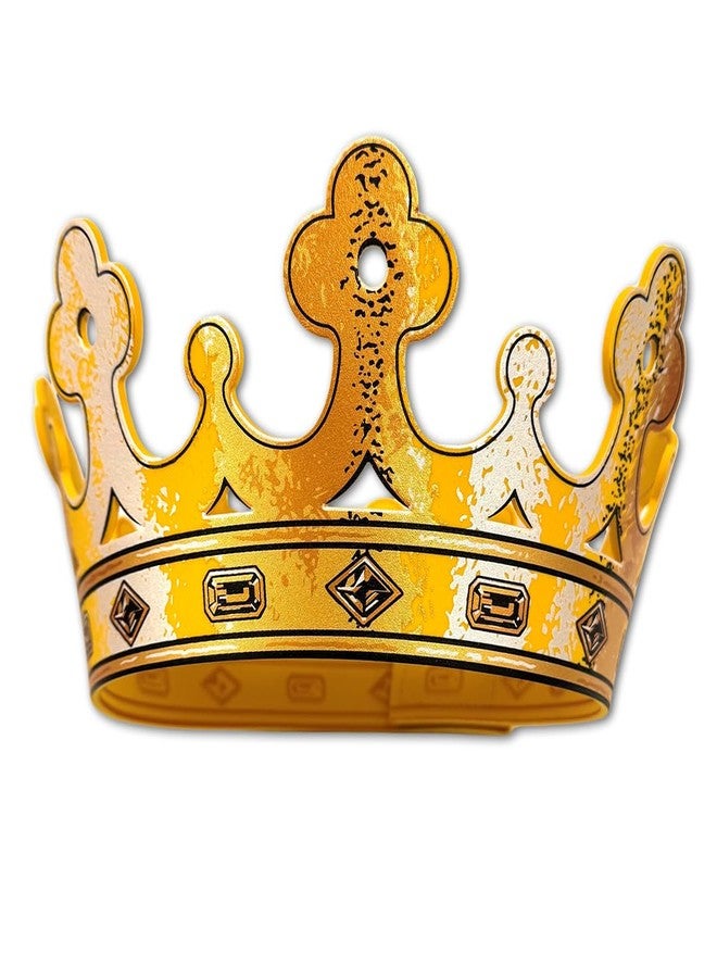 Liontouch - Gold King Crown for Kids & Toddler Boys | Adjustable Size with Velcro - Age 3+ | Royal Dress-Up Accessory for Costumes & Pretend Play | Safe & Durable Soft Foam - Image 1