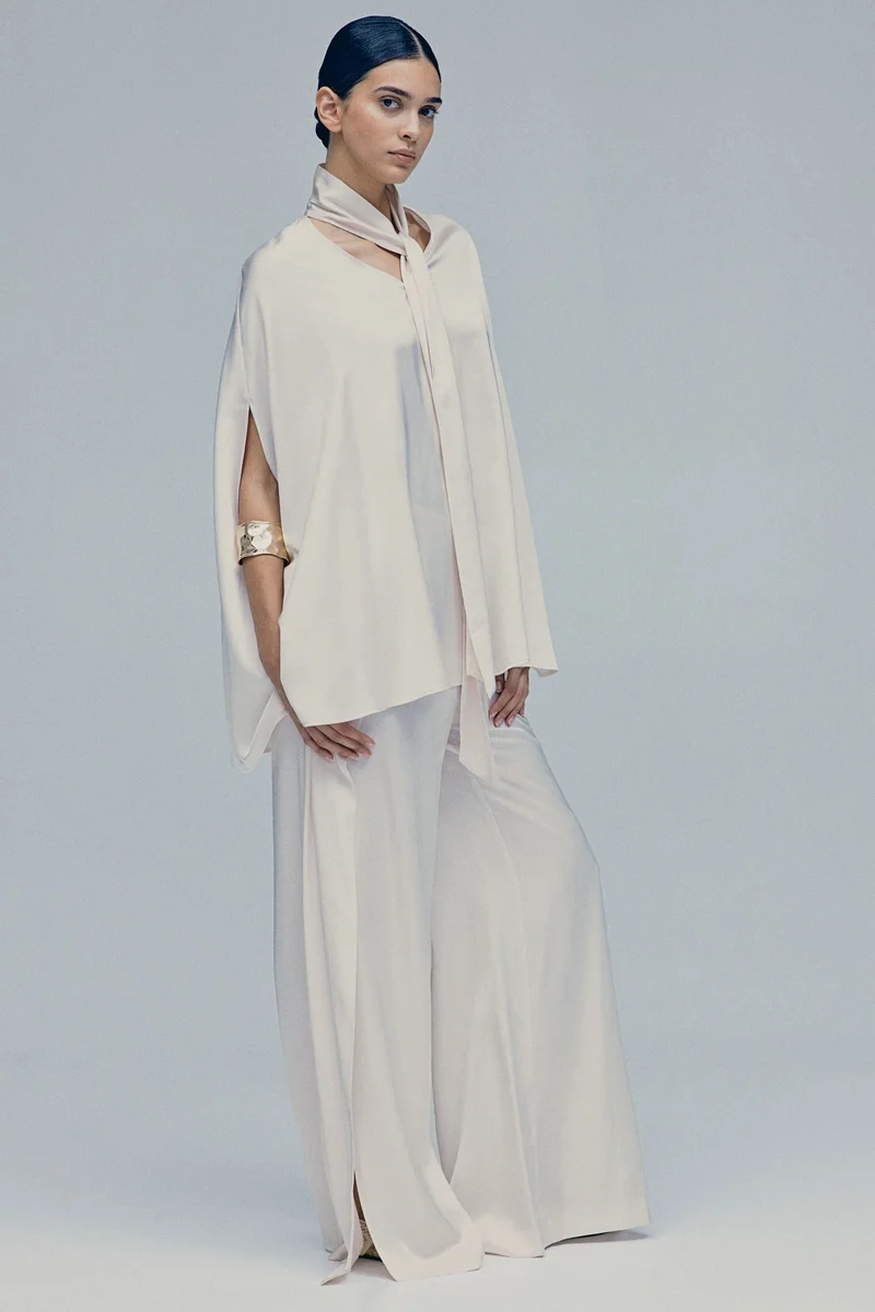 H&M Wide satin trousers