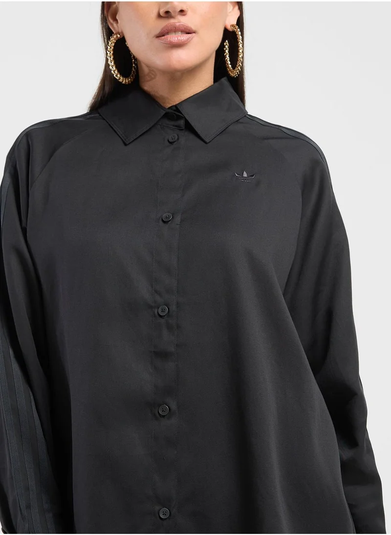 adidas Originals Poplin 3 Stripe Shirt