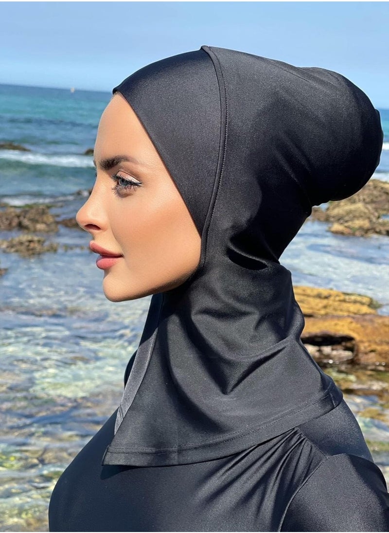 NENOUSH - Modest Women Waterproof Hijab Style Swimming Cap for Muslim Head Cover Ladies swim cap -50+ UV Protection for swimming - Image 1