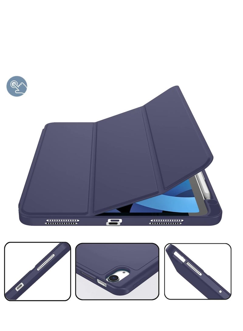 ELTRAZONE Navy Blue Slim Stand Case for iPad Air 13-Inch M2 (2024) – Smart Shell with Touch ID, Auto Wake/Sleep, and Translucent Back - Image 4