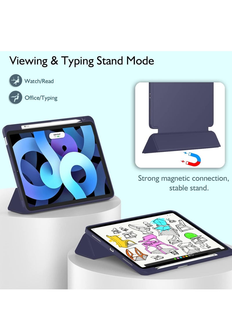 ELTRAZONE Navy Blue Slim Stand Case for iPad Air 13-Inch M2 (2024) – Smart Shell with Touch ID, Auto Wake/Sleep, and Translucent Back - Image 5