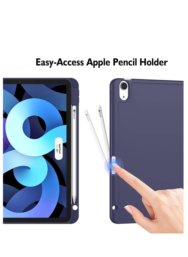 ELTRAZONE Navy Blue Slim Stand Case for iPad Air 13-Inch M2 (2024) – Smart Shell with Touch ID, Auto Wake/Sleep, and Translucent Back - Image 3