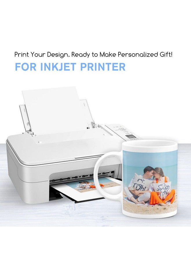 A-SUB - Waterslide Decal Paper For Inkjet Printers 20 Sheets Clear Water Slide Transfer Paper 8.5X11 In For Diy Tumbler Mug Glass Decals - Image 1