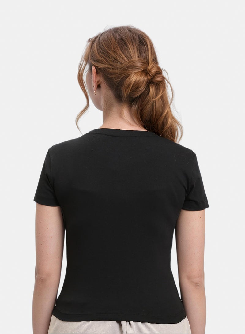 RAVIN Women Ravin Essential Slim-Fit Crew Neck T-Shirt - Image 2