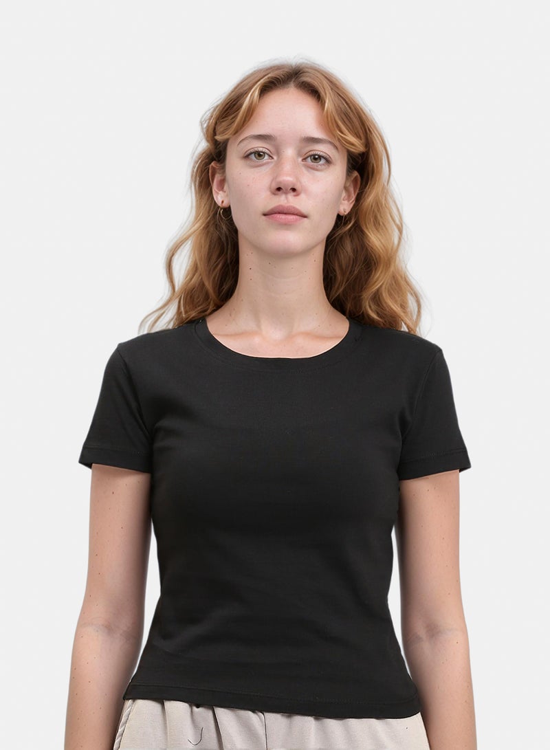 RAVIN Women Ravin Essential Slim-Fit Crew Neck T-Shirt - Image 1
