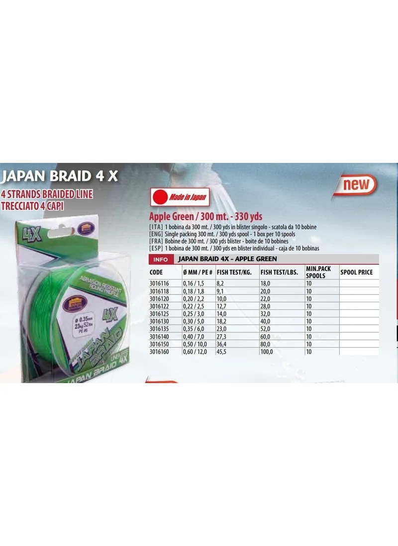 Lineaeffe 300 Mt 4 Knitted Green İpmade İn Japan