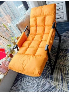 Raffine Modern Upholstered Adjustable Backrest Rocking Chair Patio Rocking Chair with Side Pockets Lounge Chair for Balcony Outdoor Chair with Armrests 60x96x56 cm  - Image 2