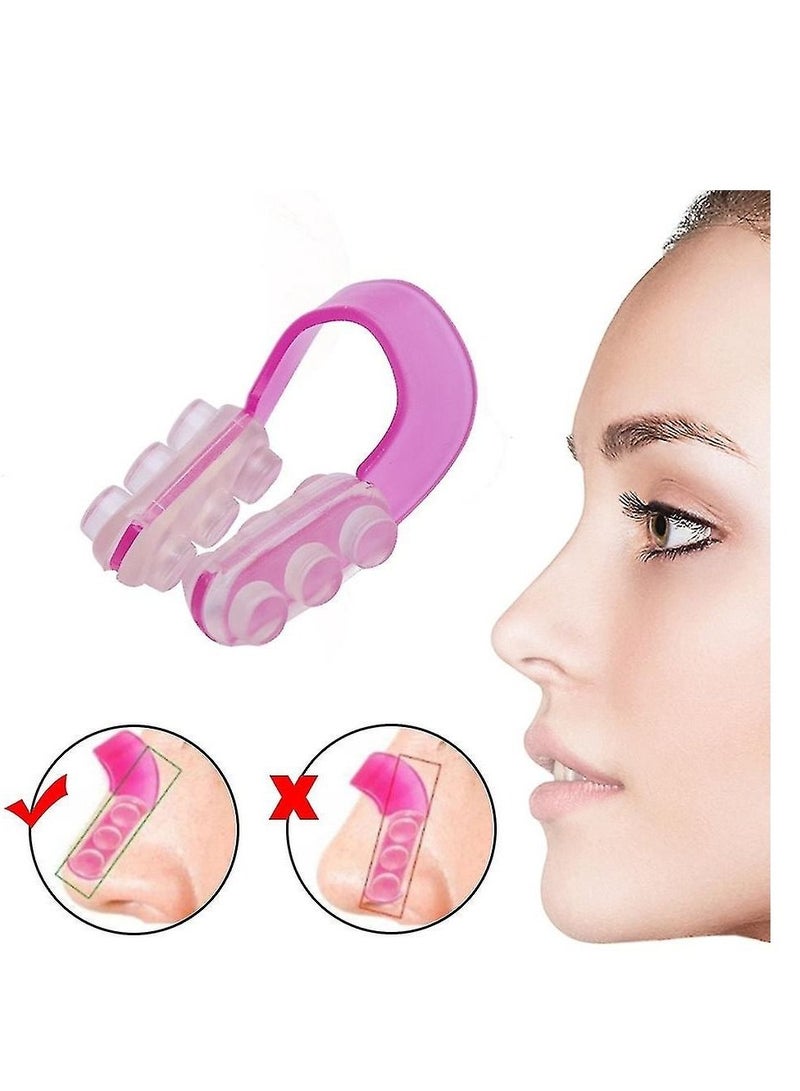 2Pc Silicone Nose Lifting Shaping Clip For the Perfect Nose Pink - Image 5