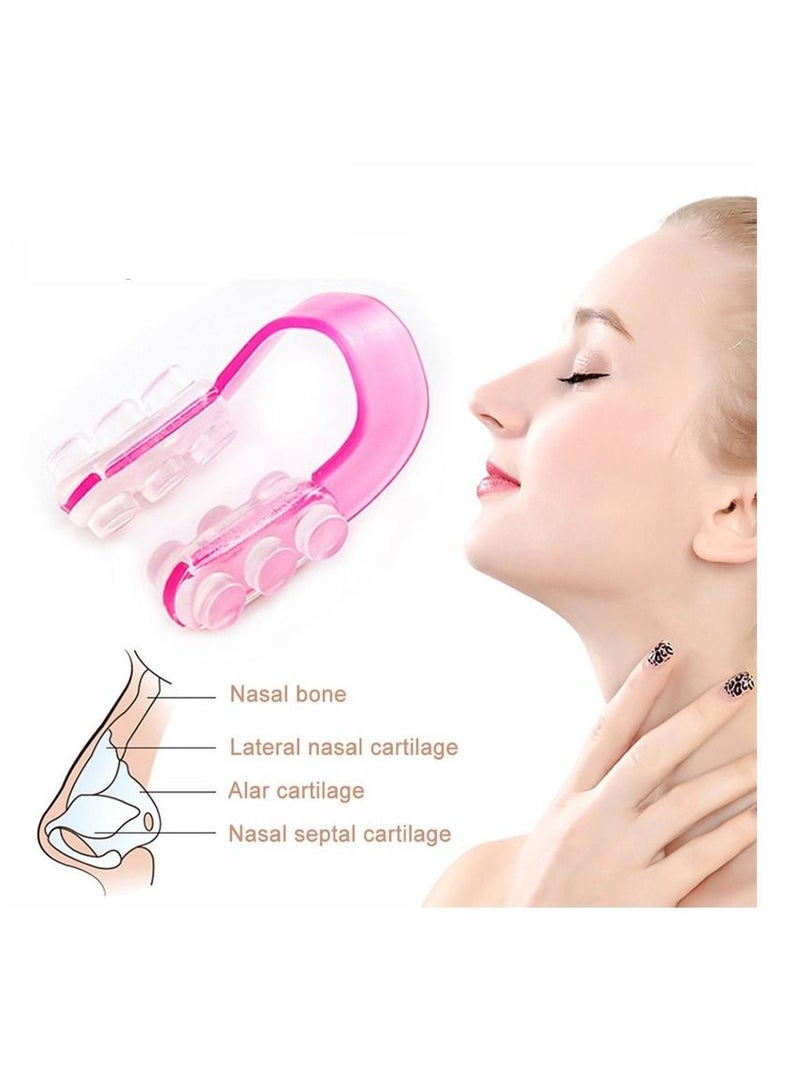 2Pc Silicone Nose Lifting Shaping Clip For the Perfect Nose Pink - Image 4