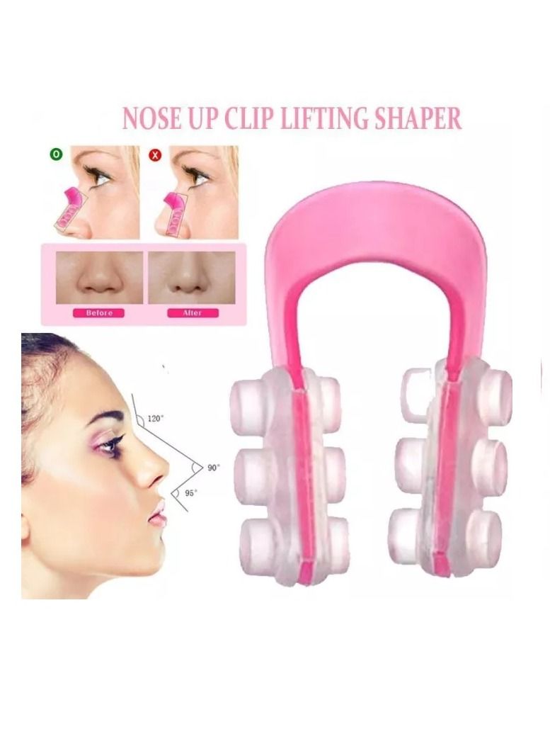 Silicone Nose Shaping Clip – Reusable Nose Lifting Trainer for Beauty Care, Soft Comfortable Fit (Pink) - Image 4
