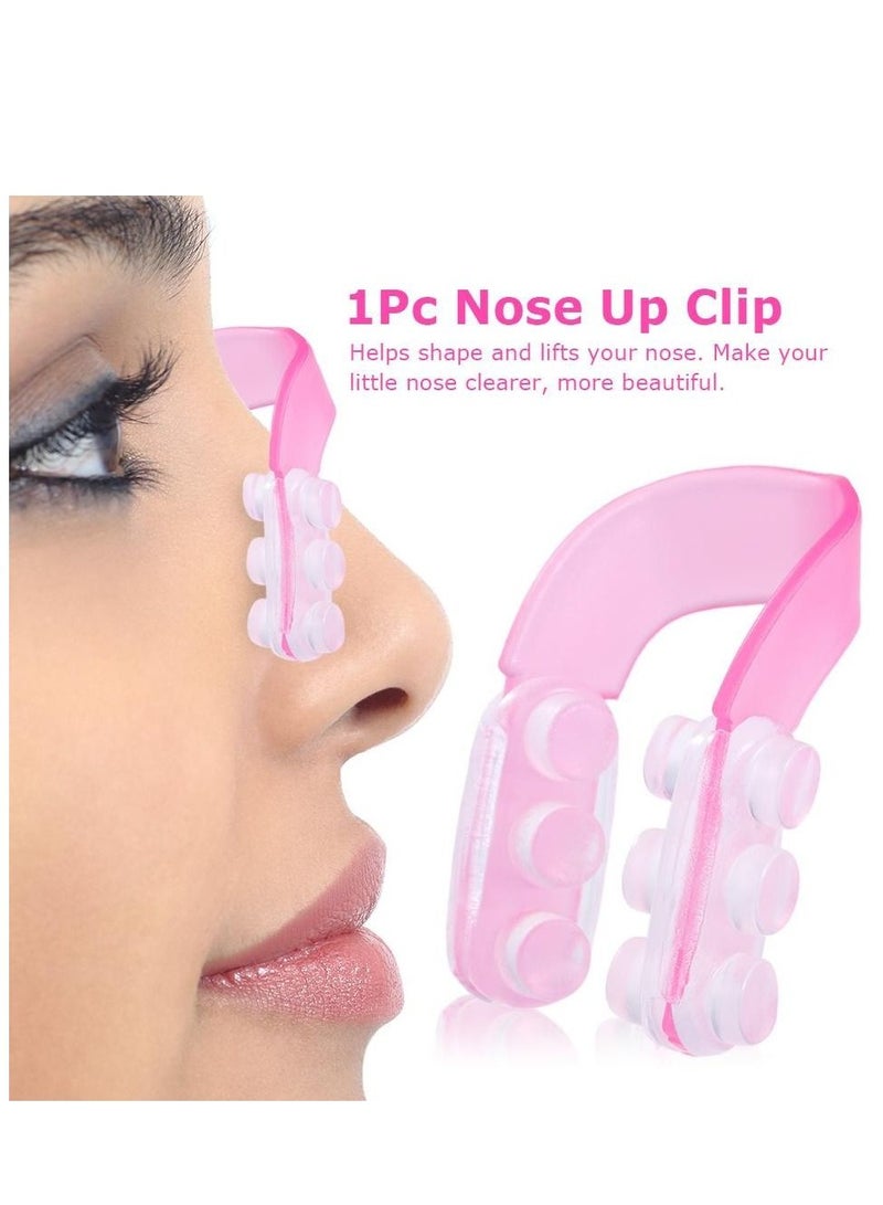 Silicone Nose Shaping Clip – Reusable Nose Lifting Trainer for Beauty Care, Soft Comfortable Fit (Pink) - Image 3