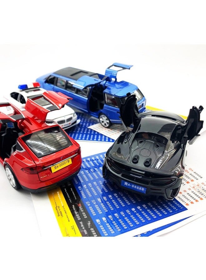 Simulation Children's Toy Car License Plate Car Stickers Adhesive Stickers Batch Generation Toy Car Accessories-Color:Blue  - Image 5