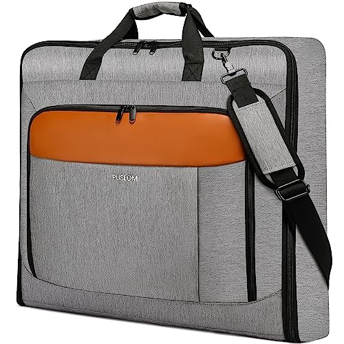 PUSLOM Travel Garment Bag, 40-Inch 3 Suit Dress Carry On, Grey - Image 1