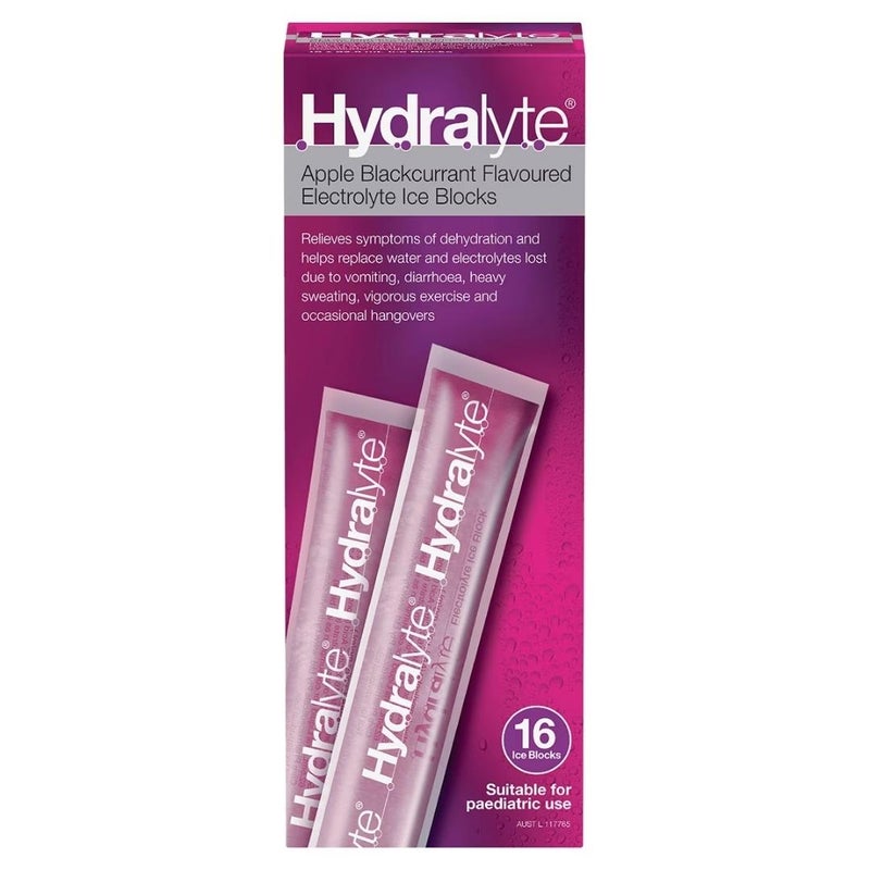 Hydralyte Black Currant Flavored Ice Blocks 16's - Image 1