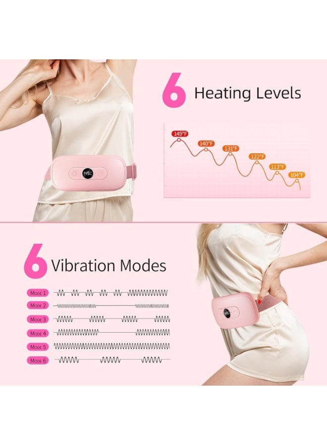 Portable Cordless Heating Pad – Menstrual & Back Pain Relief with 6 Heat Levels, 6 Vibration Modes, and 30–60 Minute Timer - Image 2