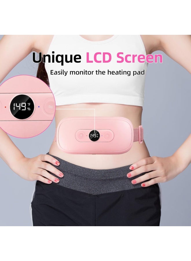 Portable Cordless Heating Pad – Menstrual & Back Pain Relief with 6 Heat Levels, 6 Vibration Modes, and 30–60 Minute Timer - Image 4