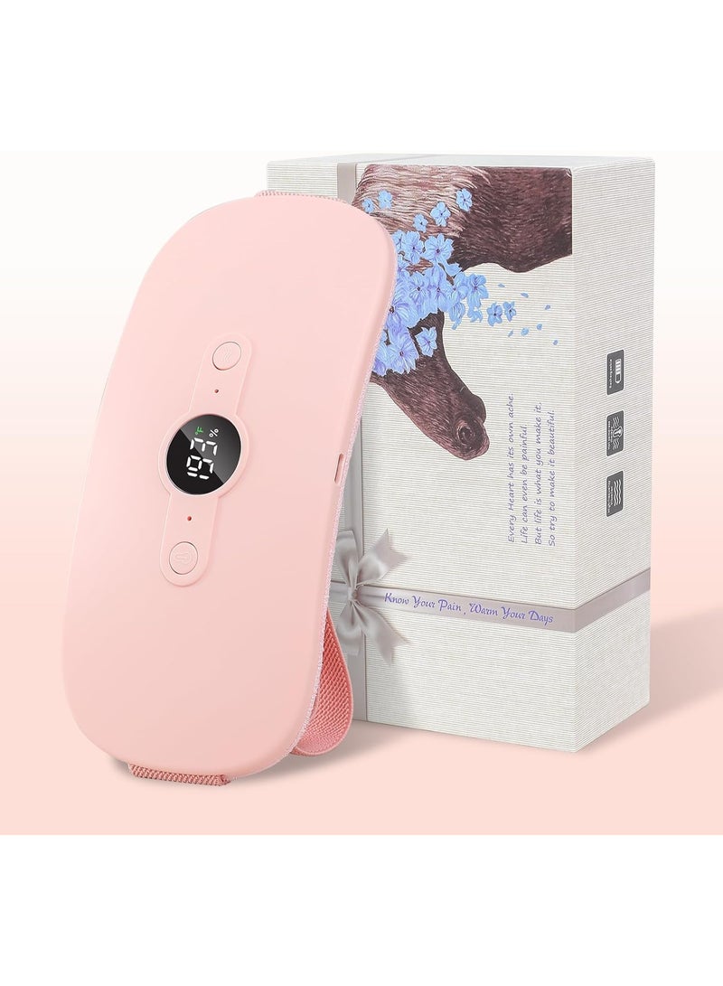 Portable Cordless Heating Pad – Menstrual & Back Pain Relief with 6 Heat Levels, 6 Vibration Modes, and 30–60 Minute Timer - Image 1