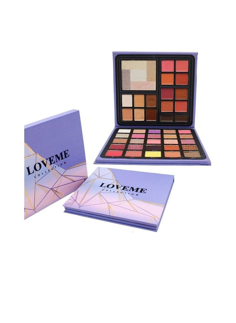 LOVE ME Love Me Palette Set 25 Shades 3 Cream Contour 3 Contour powder 4 Blusher Powder 4 Cream Blusher 2 Eyebrow gel 5 Highlighter - Image 2
