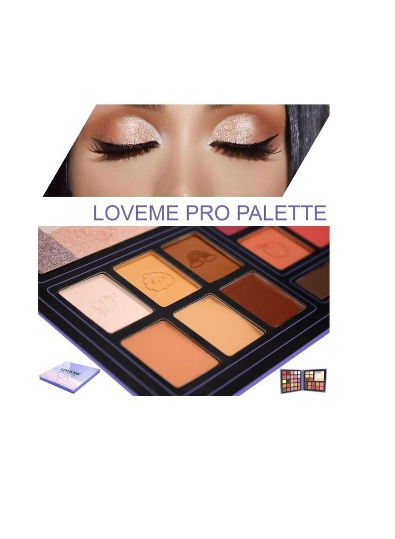 LOVE ME Love Me Palette Set 25 Shades 3 Cream Contour 3 Contour powder 4 Blusher Powder 4 Cream Blusher 2 Eyebrow gel 5 Highlighter - Image 4