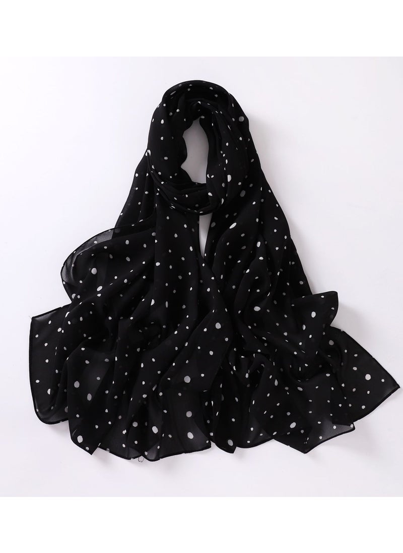 KUYING Pearl Chiffon Unique Craft Muslim Scarf  - Image 1