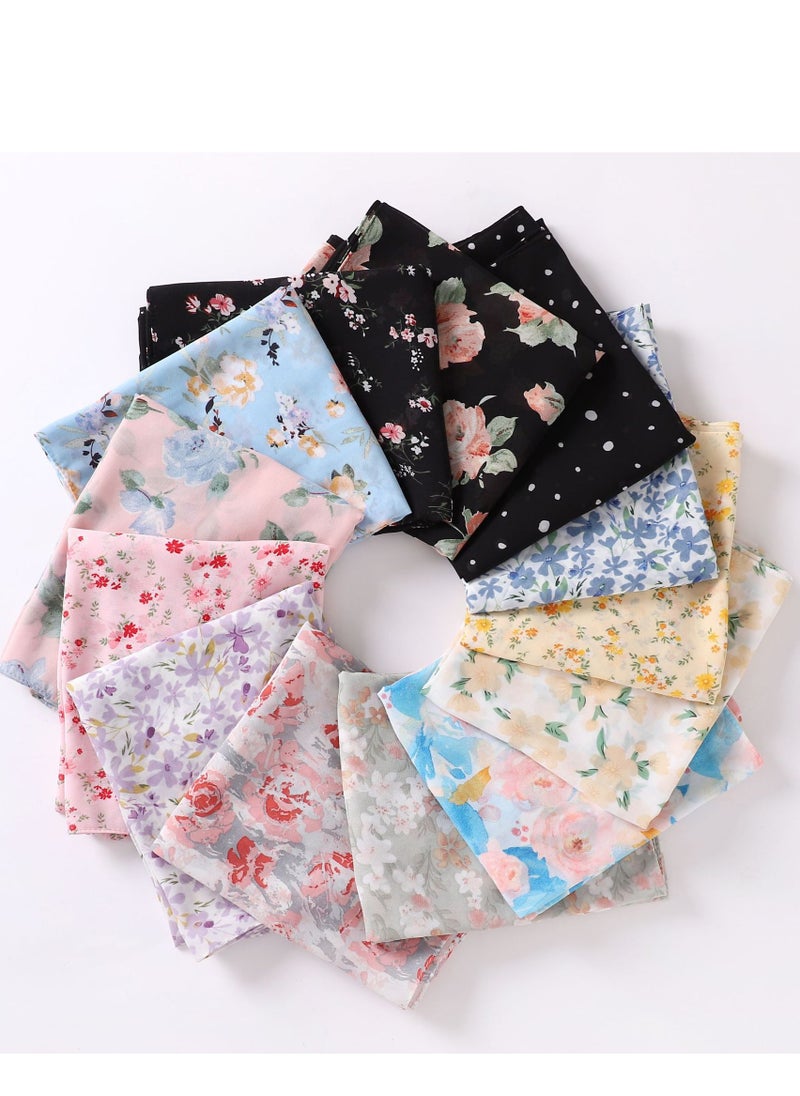 KUYING Pearl Chiffon Unique Craft Muslim Scarf  - Image 2