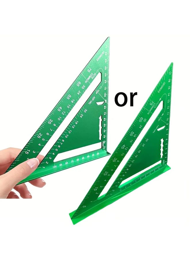 7 Inch Green Aluminum Alloy Woodworking Square Digital Display 0 1mm Precision - Image 1