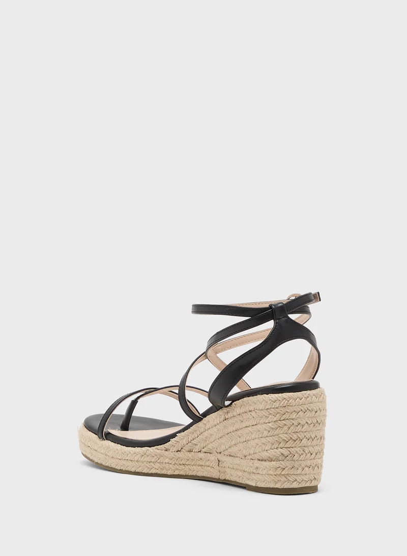 ELLA Multi-Strap Mid Wedge Sandal