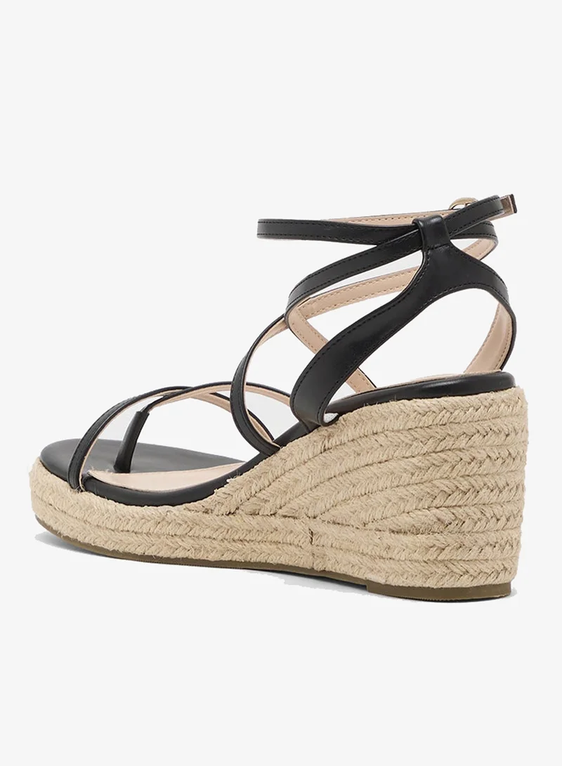 ELLA Multi-Strap Mid Wedge Sandal