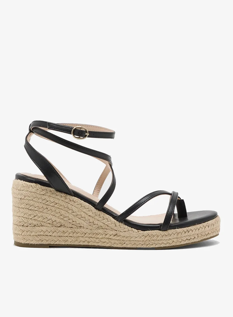 ELLA Multi-Strap Mid Wedge Sandal