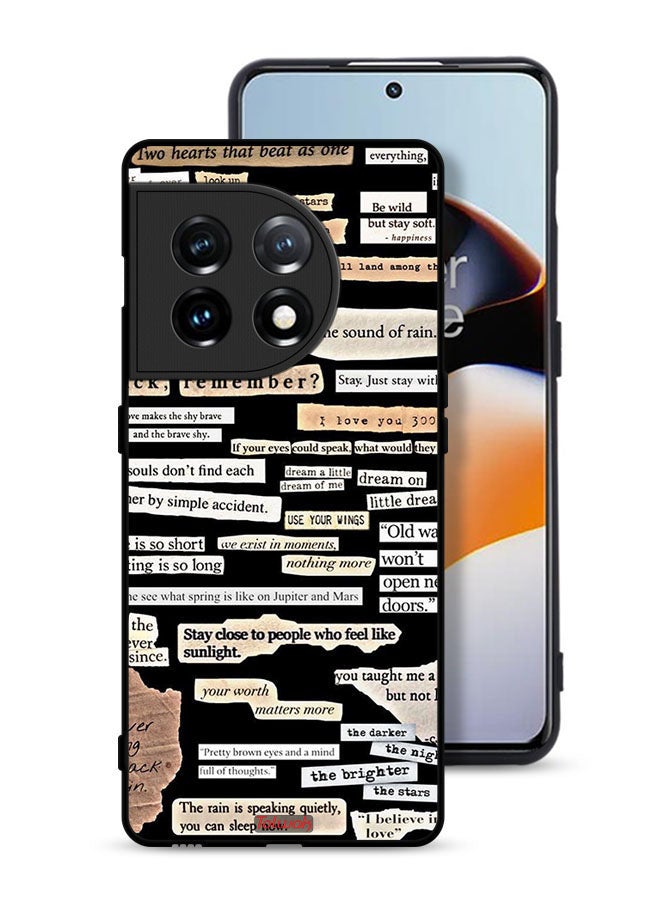 Tolwak OnePlus 11 5G Protective Case Cover Quotes Stickers - Image 1