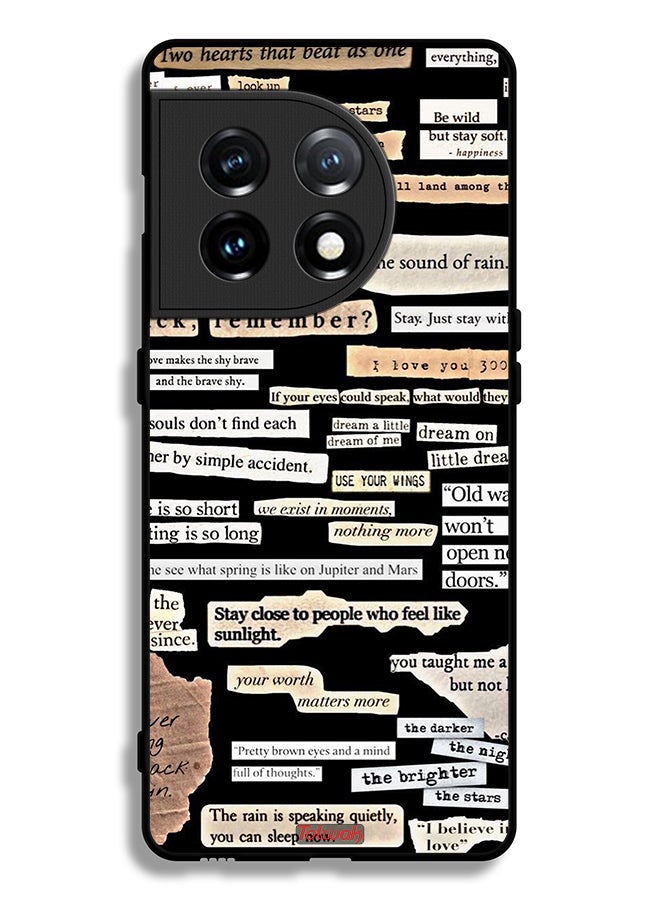 Tolwak OnePlus 11 5G Protective Case Cover Quotes Stickers - Image 2